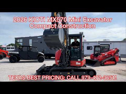 KIOTI Mini Excavator | Model MX570A | Width 78" | Zero Tail Swing | 5.7 Ton | For Construction