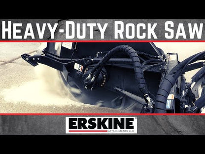 Erskine Heavy Duty Rock Saw | HDRS-18 & HDRS-24 Model | With Pistol Grip Control Harness | For Skid Steer