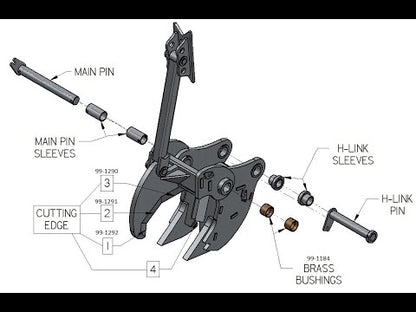 Solesbee’s | Wood Shear | Models SESS Series | 68" Jaw Opening | Hydraulic Cutting Jaw | Machine Size 20 To 40 Tons | For Excavators