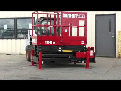 Skid‑Lift Hydraulic Scissor Lift Attachments | Model 1908E HD | Working Height 25′ | 15-20 GPM | For Skid Steers