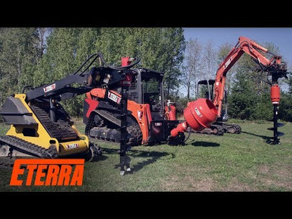 Eterra Attachments Auger Attachment | 2500 & 3500 Auger Drive | 4”-36” Bit Compatibility | High-Torque Drilling | Hydraulic Flow Rate 7-25 GPM | For Mini Skid Steers