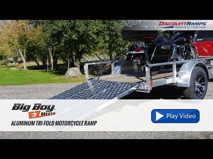 Black Widow Big Boy EZ Rizer™ Folding Motorcycle Ramp | Models TF-6048-EZ & TF-6060-EZ | Size 48" & 60" Wide | Capacity 3,000 lb | Horsepower 4 To 90+ HP | For Motorcycles, ATVs & UTVs