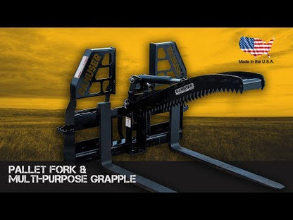 Danuser Pallet Fork Grapple Kit | Maximum Opening 55" | Oil Flow Range 10-25 GPM | For Skid Steers