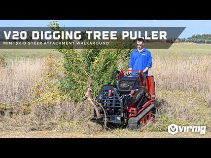 Virnig V20 Mini Skid Steer Digging Tree Puller | Model CTP | Width 26.5" | Hydraulic Flow 15 To 25 GPM | For Mini Skid Steers