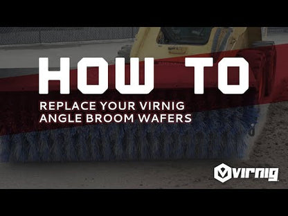 Virnig Angle Broom | Models VAB60, VAB72, VAB84 & VAB96 | Widths 60" To 96" | Hydraulic Flow 15 To 25 GPM | For Skid Steer