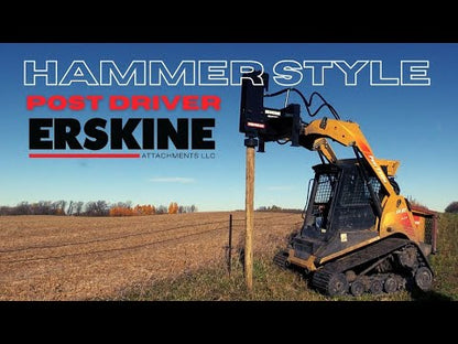 Erskine Hammer Style Post Driver | HSP-750 & HSP-1150 Model | Oil Flow Range 10-25 GPM | For Skid Steer