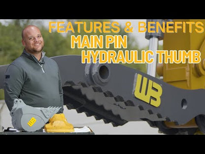 Werk-Brau Main Pin Mount Thumb | Excavator Thumb | 120° Rotation | 1–47.6 Tons | For Excavator