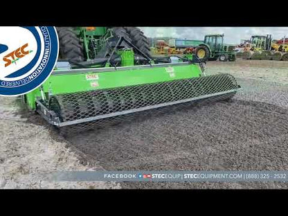 STEC 158" Stone Burier | Model MZ18CXL40 with Mesh Roller | for Tractor