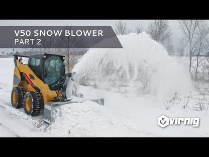 Virnig V50 Snow Blower | Models VBWB60, VBWB72 & VBWB84 | Widths 64" To 88" | Hydraulic Flow 16 To 25 GPM | For Skid Steer