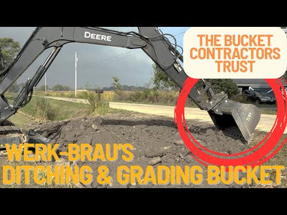 Werk-Brau Ditching & Grading Bucket | Widths 48–84" | 12–50 Tons | For Excavators