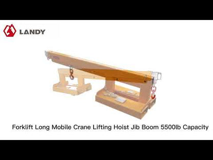 Landy Attachments Crane Jibs (Fixed & Tilt) | Capacity 5500–9900 lb | Short & Long Reach | 8-30 GPM | 2-5 Tons | For Forklifts, Skid Steers & Excavators