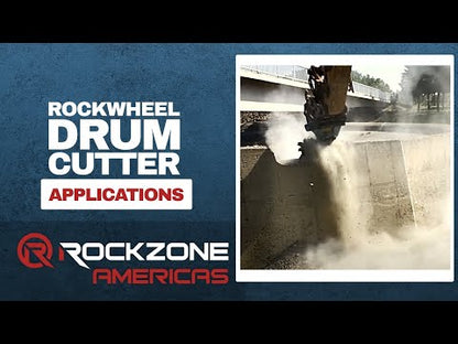 RockZone Rock and Concrete Grinder Attachment | Models G50, G60 & G125 | Width 41" To 59" | 40 To 150 Ton | For Excavators