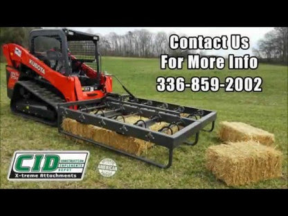 Top Dog Attachments 10-Pack Bale Accumulator Grapple | Oil Flow Range: 15-20 GPM | Max Lift: 8-10 Bales | For Skid Steers
