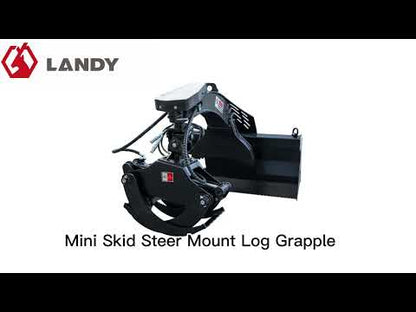 Landy Attachments Mini Skid Steer Log Grapple | Operating Width 48" | 8-13 GPM | For Mini Skid Steers