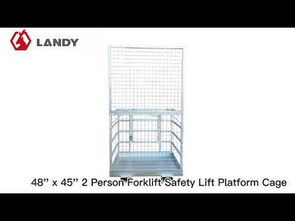 Landy Attachments Forklift Safety Cage Work Platforms | Size 36" × 36" &  48" × 45" | 8–30+ GPM | For Forklifts