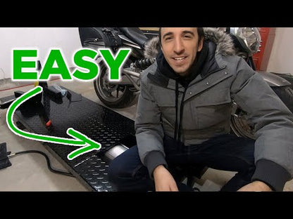 Black Widow Extra-Wide Pneumatic Motorcycle Lift Table | Model BW-1000A-XW | Platform Size 78.75" x 44" | Capacity 1,000 lb | For Touring, Cruiser & Sport Bikes