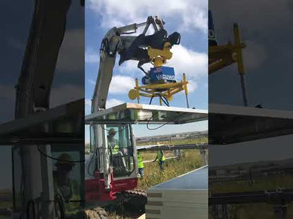 Vacuworx Solar Panel Lifter & Pallet Curler System | Model SPL Series | Width 30.1" | 300 lb Capacity | Up To ~8 Ton | For Mini Excavator