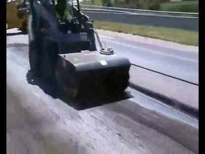 EI Attachments Bucket Broom Asphalt Special Direct Drive Motor | 72" & 84" Working Width | Hydraulic Flow 15–25 GPM | For Skid Steer