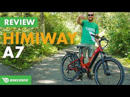 Himiway | Electric Bike | Model A7 Commuter | 27.5 x 2.4” Tires | 750W Hub Motor | 65 Mile Range | 400 lb Payload | Full Suspension Comfort | For Urban Comfort & All-Terrain Exploration