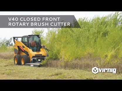 Virnig V40 Closed Front Rotary Brush Cutter | Models BBV60 & BBV72 | Widths 60" & 72" | Hydraulic Flow 16 To 25 GPM | For Skid Steer