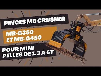 MB Crushers Sorting Grapple | Model MB-G350 S4 | ≥ 2,866 ≤ 5,732 lbs For Mini Excavator