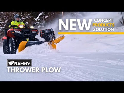 Rammy Thrower Plow ATV (Plow + Snow Thrower Combo) | Working Width 46" | Snow Throwing Distance 49' | Tank Volume 3.0L | Horsepower 9.5 HP | For ATVs