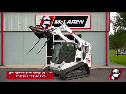 McLaren Industries Pallet Fork | 48" Length | 5,500 lb Capacity | 8 To 25 GPM | For Skid Steer