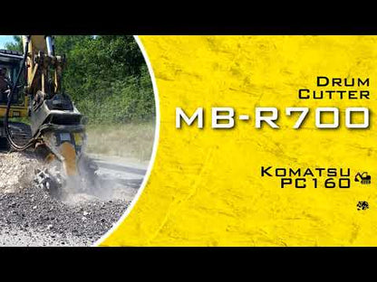 MB Crushers Drum Cutter | Model MB-R700 | Cutting Width 35" | Machine Size 6-13 Tons | For Excavators