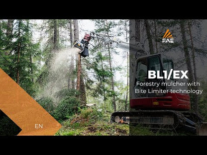 FAE | BL1/EX & VT Forestry Mulcher | Model BL1/EX-75 & BL1/EX/VT-75 | Width 31.5" | Machine Size 5 To 7.5 t | For Excavator