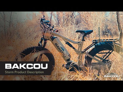 Bakcou E Bikes Storm G2 Electric Bikes | 48V 17.4Ah or 21Ah Lithium-Ion Battery | 300 lbs