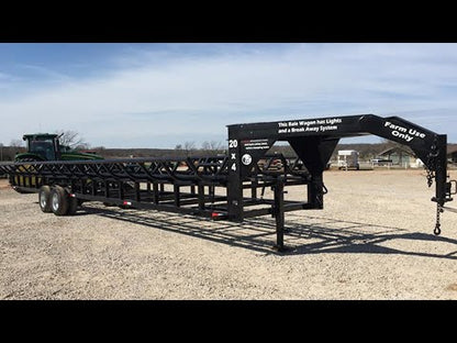 Industrias America 2020 Double Wide Bale Trailer 20X4 | 20ft Length | Manual Dump Pull Type