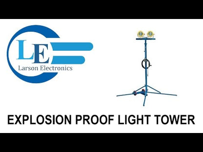 Larson Electronics 25' Explosion Proof Telescoping Tower - C1D2 - 6kW Generator, Spark Arrestor - (2) 150W LED Lamps