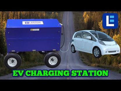 Larson Electronics Portable Electric Vehicle Charging Station - Level 2 Charger, Single Port - 12kW Diesel Generator, 10G Fuel Tank