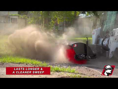 McLaren Industries Angle Broom | Model 60X831X72 & 60X831X84 | Width 72" To 84" | 11 To 20 GPM | For Skid Steer