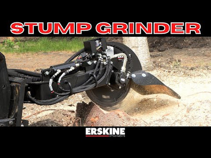 Erskine Stump Grinder | Hydraulic 15-42 GPM | With Replacement Green Teeth | For Skid Steer