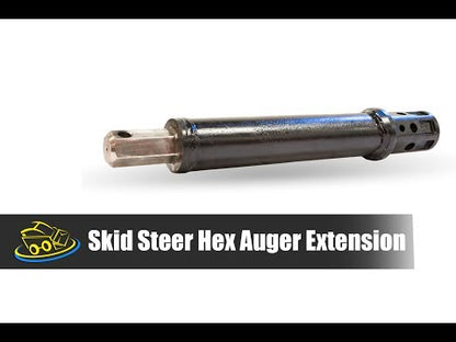 Eterra Attachments Hex Auger Extension | Model  12", 24", 48", & 72"  | 2" Hex | Multi-Hole Fit | For Heavy Auger Systems