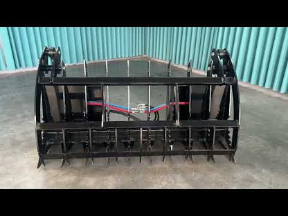 Landy Attachments Root Grapple Rake | Width 72" | 16 GPM | 20-35 HP | For Skid Steers, ATVs, UTVs, & Tractors
