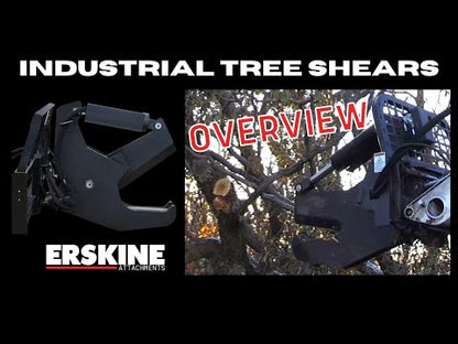 Erskine Industrial Tree Shears | 5.5" x 14" Hydraulic Cylinder | With Hydraulic Rotation Package | For Skid Steer