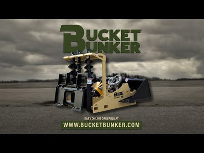 Bucket Bunker Auger Lite-PRO | Width 48" | Length 60" | Hydraulic Flow Range 15-30 GPM | For Skid Steers