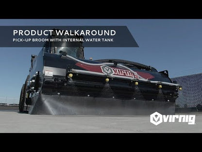 Virnig Pick-Up Broom with Internal Water Tank | Models PBWI72 & PBWI84 | Widths 72" & 84" | Hydraulic Flow 15 To 25 GPM | For Skid Steer