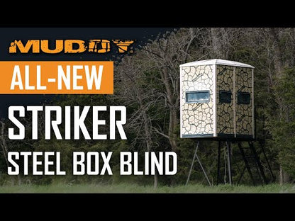 Muddy | Striker Steel Box Blind | MUD-BBBST2000-5C |  6′L x 4′W x 7′H | Weatherproof Thermal Formed | All-Season Concealment | For Deluxe Towers (sold separately)