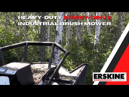 Erskine Industrial Direct Drive Heavy Duty Brush Mower | 72″ Model | With Replacement Blade Kit | For Skid Steer