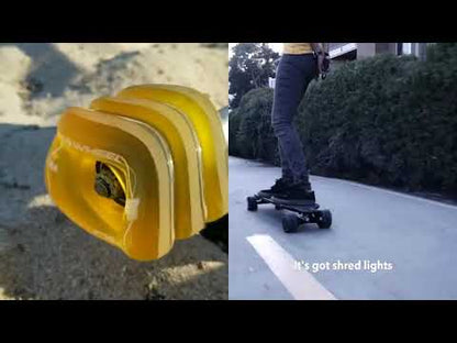 Shark Wheels Electric Recharge & Power Longboard | Wheel Size 80mm | Top Speed 17 -25 MPH | Range 7 - 20+ Miles