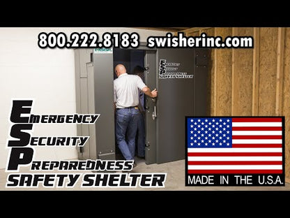 Swisher 25-Person ESP Safety Shelter | Model SR84X144G | 87" External Length | EF5 Tornado Protection | Up to 25-Person Capacity | FEMA & NSSA Certified Safe Room