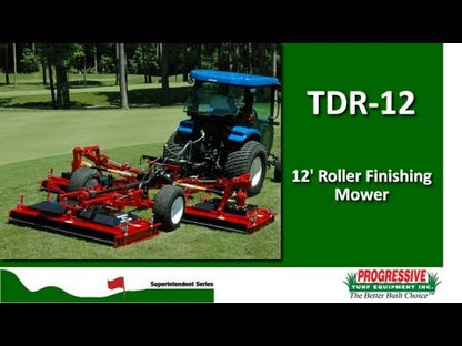 Progressive Turf Equipment Inc. Tri-Deck Roller Finishing Mower | Model TDR-12 | Cutting Width 12' | 25–40 HP | For Tractor