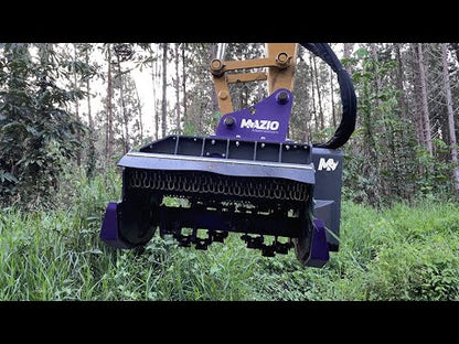 MAZIO FORESTRY TOOLS HEX MULCHER HEAD | T8 SERIES MZ80 & MZ100 MODEL | WORKING WIDTH 33" & 39" INCHES | FOR EXCAVATORS