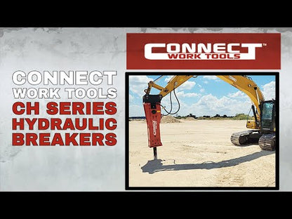 Connect Work Tools Hydraulic Breakers | Model CH Series (CH120 To CH205) | Diameter 3.35" To 7.87" | 8 To 50+ Tons | For Excavator