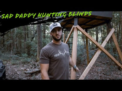 SAD DADDY  6X6 CAGE BOW BLIND | WITH ELEVATION KIT & STEEL SKID FRAME | HUNTING BLIND BOX