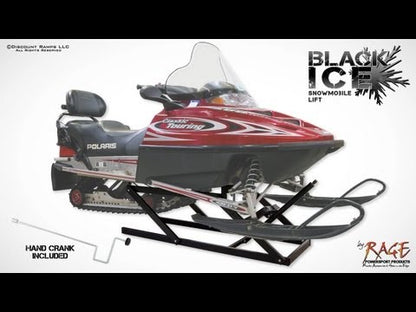 Black Widow Black Ice Snowmobile Lift | Model SNO-1508 | Lift Height 25" | Capacity 700 lb | For Snowmobile Maintenance & Storage