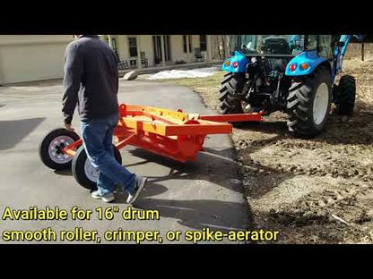 Ripping It Outdoors 4ft. Roller Crimper 3 Point - Pull Type Dry/Wet for Food Plots | For ATV/UTV/Tractor